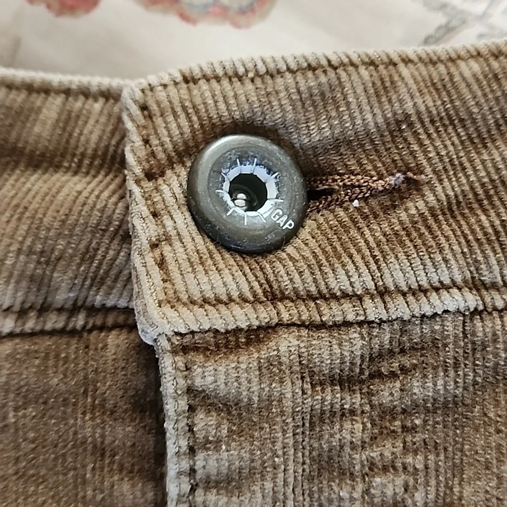 Gap Corduroy Skirt Womans 14 Brown,  with 4 Pockets Jean Style Skirt - Picture 5 of 9